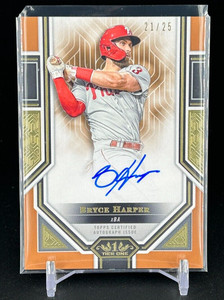 2023 Topps Tier 1 BRYCE HARPER Advanced Stat Stars Autograph #/25 SSP Phillies!