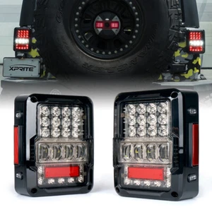 Xprite Rear Brake LED Tail Lights Clear Lens for 2007-2018 Jeep Wrangler JK JKU - Bild 1 von 7