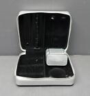 Pandora Silver Leather Zip Around 5"x6" Travel Case Jewelry Box + Ring Box