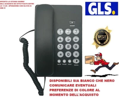 TELEFONO FISSO PER CASA UFFICIO TASTI GRANDI PER ANZIANI INDICATORE LUMINOSO - Immagine 1 di 4