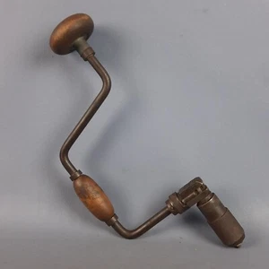 Antiguo Taladro Manual De Hierro Y Madera Para Carpintero Colección Años '40 - Imagen 1 de 10