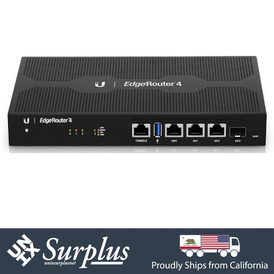 Ubiquiti ER-4 EdgeRouter 4 Port Gigabit Router 10/100/1000 Mbps 1x SFP Port - Image 1 of 1