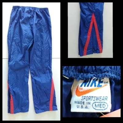 Nike Track Pants Zip Ankle 1970's Blue/Red Men's Medium Great Shape INV#J1055 Foto 1 de 4