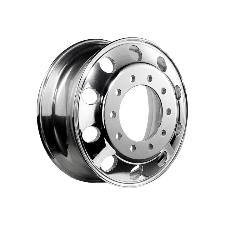 22.5 x 8.25 Hub Pilot High Luster Polish Both Sides Forged Aluminum Truck Wheel - Image 1 of 4