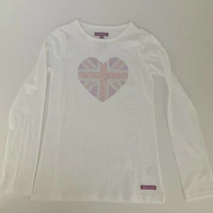 MY LONDON GIRL BLONDE DIAMANTE HEART T-SHIRT WHITE AGES 2-7 YEARS OLD FREE P+P - Picture 1 of 3
