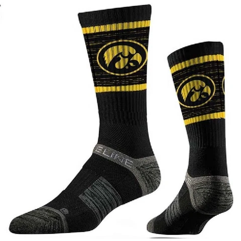 Strideline Iowa Hawkeyes Black Adult Athletic Socks Cover