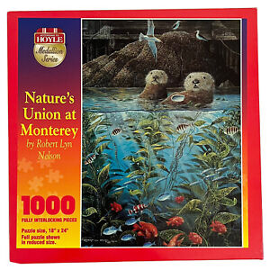 NOS Hoyle 1000 Piece Medallion Jigsaw Puzzle Natures Union Monterey 18x24 Sealed