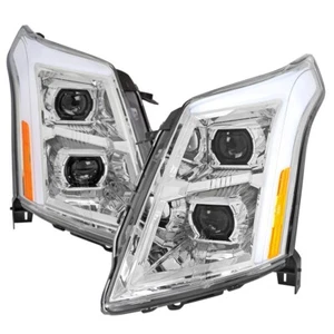 FOR 2010-16 Cadillac SRX Chrome Clear Projector Headlights LED Sequential Turn - Picture 1 of 7