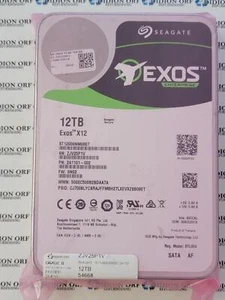 SEAGATE 12TB 3.5" SATA HDD 7200 RPM ST12000NM0007-2A1101, GRADE B, SKU 17025 - Afbeelding 1 van 2