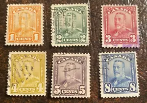 Canada Scott# 149-154 used Scott=$31 - Picture 1 of 2