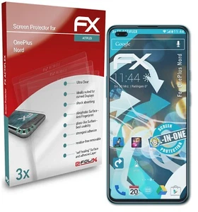 atFoliX 3x Screen Protector for OnePlus Nord Protective Film clear&flexible - Picture 1 of 8