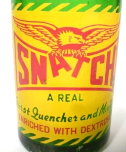 Vintage ACL Soda POP - verde SNATCH de NUEVO KENSINGTON, PA 7 OZ BUEN ESTADO - Imagen 1 de 4