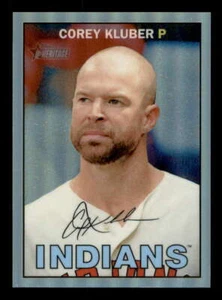 2016 Topps Heritage Chrome Refractor (1:43) #428 Corey Kluber #071/567 back dent - Picture 1 of 2