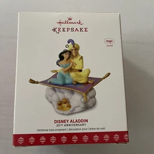 Hallmark Magic Ornament 2017 Disney Aladdin 25th Anniversary -Sound New - Picture 1 of 3