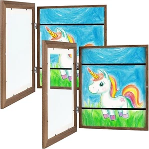 2er-Pack Kinder Kunstrahmen, Schnellwechsel Frontöffnung Rahmen 8,5"x11", Holz - Bild 1 von 6