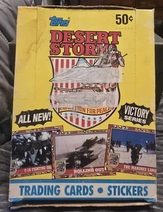 Topps 1991 Desert Storm Military Trading Cards Stickers 36 Unopened Packs VTG - Picture 1 of 14