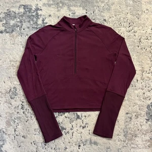 Pullover Lululemon para mujer talla 4 Its Rulu Run media cremallera manga larga agujeros para los pulgares - Imagen 1 de 9
