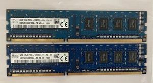 SK hynix 8GB (2 x 4GB) PC3L-12800U 1600MHz DDR3 Memory RAM HMT451U6BFR8A-PB - Picture 1 of 2