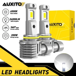 AUXITO 200W 9006 HB4 LED Headlight Bulbs Low Beam Kit 6500K 24000LM Xenon White - Picture 1 of 12