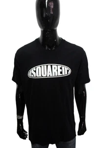 DSQUARED2 T-Shirt Uomo XXL Nera Originale Made in Italy Logo Iconico Usata - Imagen 1 de 11