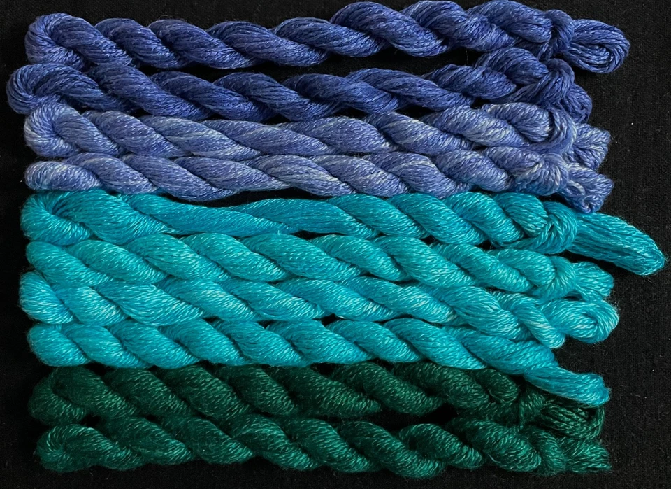 10xHilo de punto de aguja/bordado sin marca seda de viñedo teñido a mano 20 yardas-TF183 Foto 1 de 1