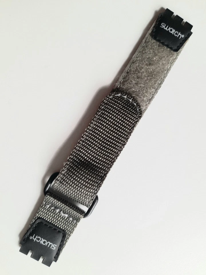Swatch: velcro textil original = Standard Gent, Chrono, etc. RARO! Gris Foto 1 de 1