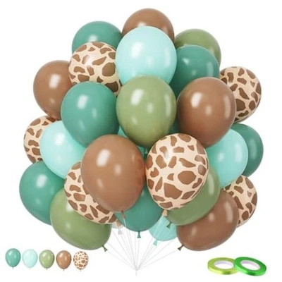 Balões verdes e marrons, 50 peças 12 polegadas verde sálvia verde pastel marrom verde - Imagem 1 de 4