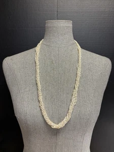 VTG 6-Strand Freshwater Rice Pearl 31” Necklace Gold Over Sterling Clasp #5175 - Picture 1 of 3