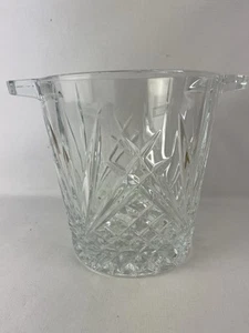 24% Lead Crystal Champagne Cooler Bucket With Handles Royal Gallery France - Picture 1 of 9