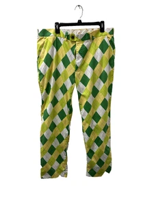 Loudmouth Oregon Ducks Argyle green yellow Golf Pants Men’s Size 40x32 BRAND NEW - Picture 1 of 8