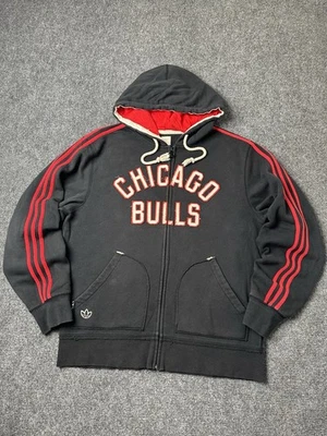 Sudadera con capucha para hombre Adidas Chicago Bulls negra roja 2011, talla L Foto 1 de 4