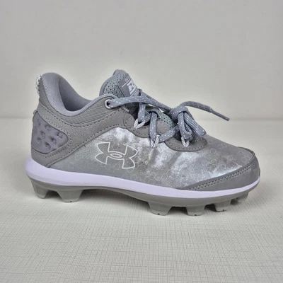 Under Armour Harper 9 TPU Baseball Cleats Gray 3026595-101 Boy's Size 2Y - Image 1 of 4