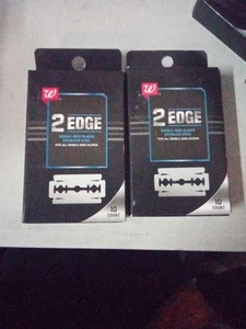 Lot 13 Walgreens Men's 2 Edge Double-Edge Stainless Steel Blades - 10.0 ea - Picture 1 of 1