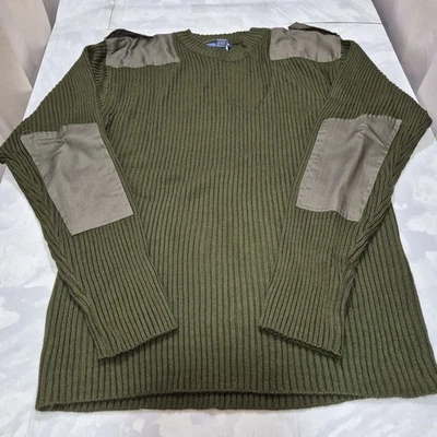 Suéter Commando Azul Marino Lana Pully Para Hombre Tejido Acanalado Verde Militar X-Grande Foto 1 de 4
