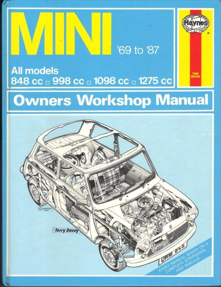 MINI COOPER S,1275 GT,CITY E,VAN,PICK-UP,MAYFAIR,CLUBMAN HAYNES MANUAL 1969-1987 - Image 1 of 1