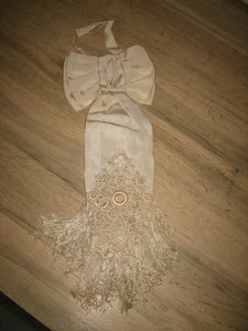 Ancien Noeud brassard Soie satin broderie communion cérémonie - Photo 1/6