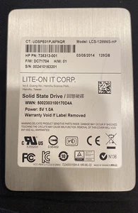Lite-On LCS-128M6S-HP 128Gb SATA 2.5" DC71704 SSD 735313-001 60 DAYS WARRANTY! - Picture 1 of 1