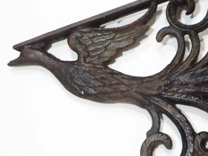 Antique Phoenix Bird of Paradise Cast Iron Shelf Bracket - Picture 1 of 18
