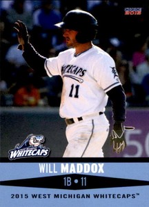 2015 West Michigan Whitecaps Choice #13 Will Maddox Gainesville Georgia GA Card