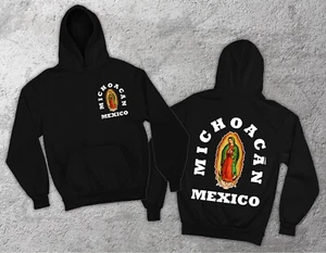 Mexico MICHOACAN State Hoodie Pullover. Jungfrau Maria / Virgen Maria De Guadalupe - Bild 1 von 3