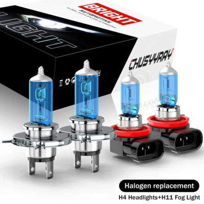 Kit combinado de faros halógenos + faros antiniebla H4 H11 para Nissan Cube 2009-2014 Foto 1 de 4