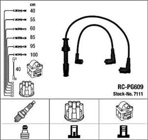 NGK Ignition Cable Kit Black For CITROEN Xm PEUGEOT 605 89-00 5967.H4 - Picture 1 of 2
