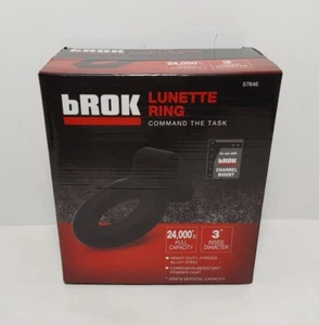 bROK 57646 - 3" Lunette Ring (For bROK Channel Mount) 24k Pull Capacity - Picture 1 of 3