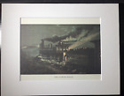 Currier & Ives "The Danger Signal" Matted Art Print