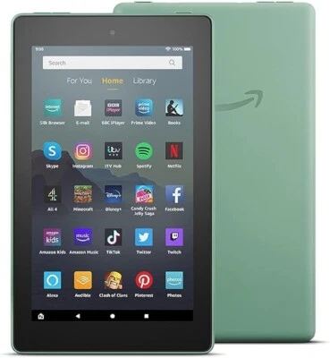 Fire 7 Tablet | 7" display, 16 GB, Sage with Ads (2019 Release) - Image 1 of 3