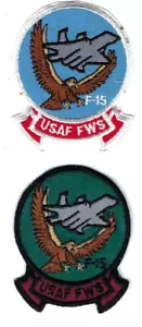 PATCH USAF F-15 FIGHTER WEAPONS SCHOOL FWS PAIR B2-18 - Picture 1 of 1