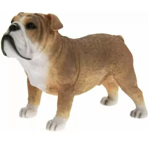 More details for lifelike standing english bulldog dog pet indoor ornament statue figurine gift