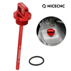 For Yamaha Raptor 700 YFM700 ATV Oil Dipstick Oil Level Gage Cap 2006-2024 Red - Foto 1 di 5