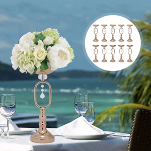 10 Gold Wedding Centerpieces Flower Vase Candle Holder Table Retro Home Decor US - Picture 1 of 12
