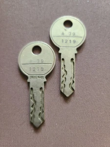 Stanley Vidmar Cabinet Key Series 1219 A79 **TWO KEYS** Both "A 79" - Picture 1 of 2